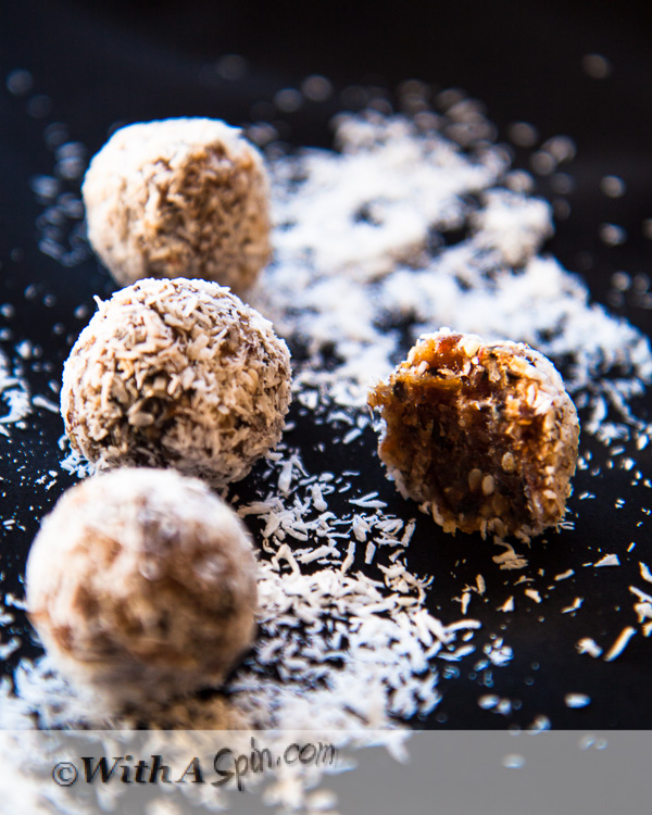 Date Almond and Coconut Truffles | With A Spin