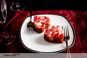marbled beet cheesecake