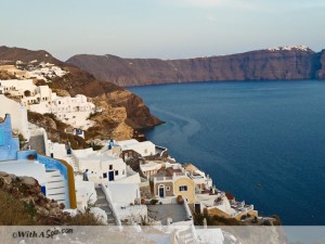 With A Spin | Santorini oia village