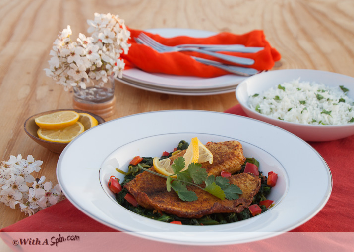 Fish with spinach-1