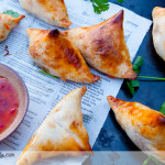 Sweet potato and cauliflower samosa by With A Spin