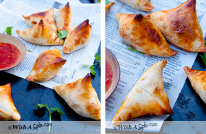 Sweet potato samosa by With A Spin