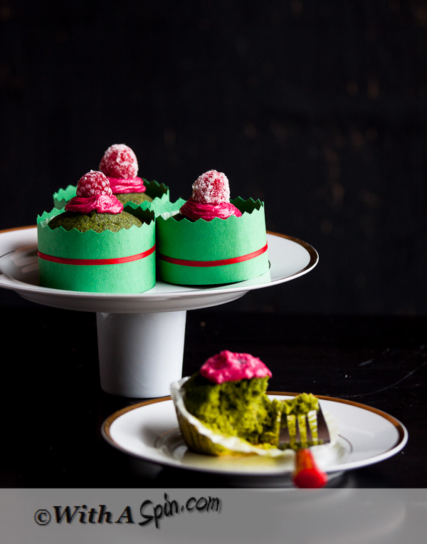 Green and Red Cupcake | With A Spin