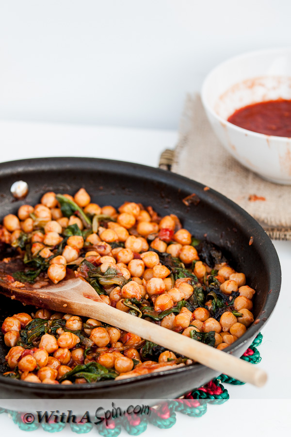 Harissa spiced chickpea | Copyright © With A Spin