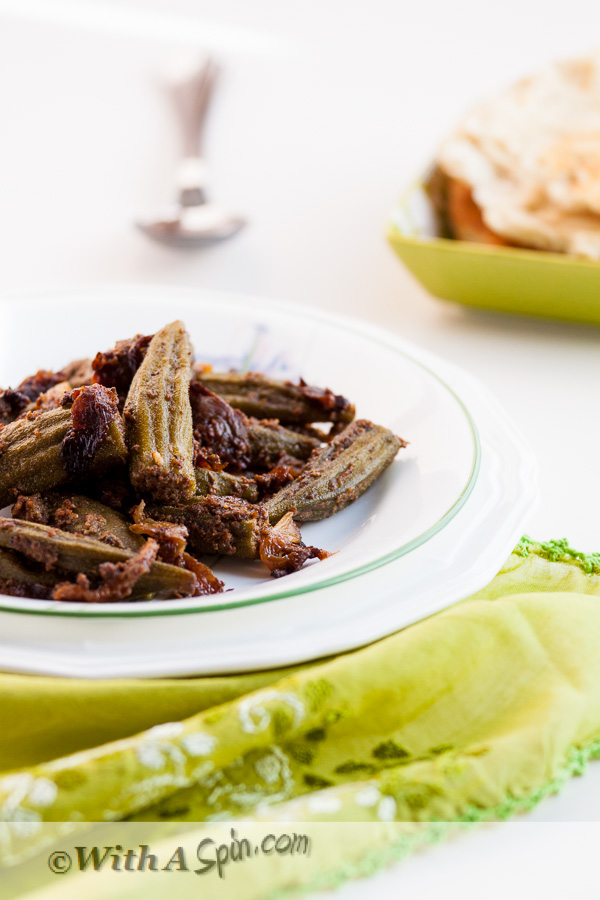 Stuffed spicy Okra | Copyright © With A Spin