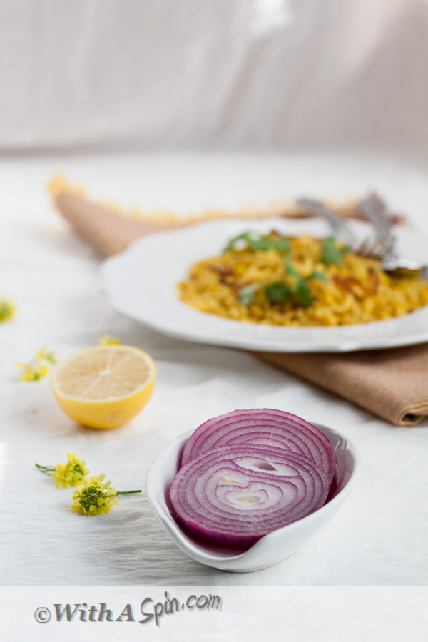 Bhuna khichuri with pickled onion | Copyright © With A Spin