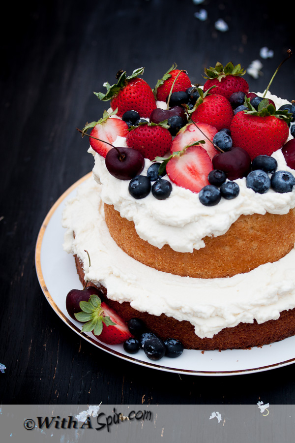 Summer Berry Cake | Copyright © With A Spin