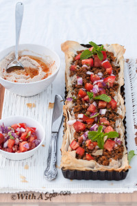 Lamb and Hummus Tart | With A Spin