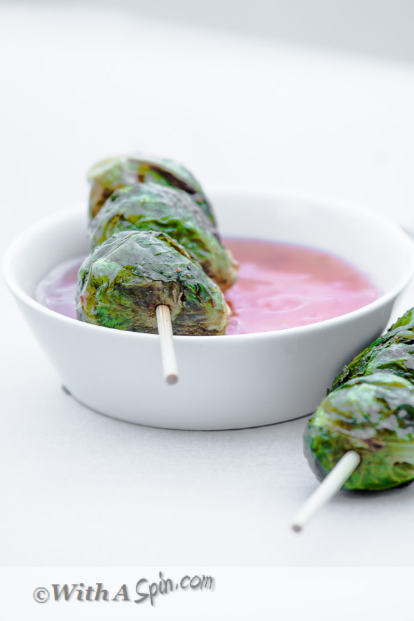 Roasted Brussels sprouts kabab | With A Spin