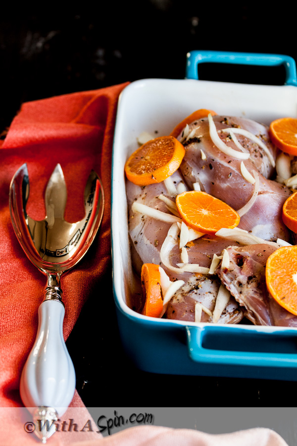 Roasted Chicken with Clementine | With A Spin