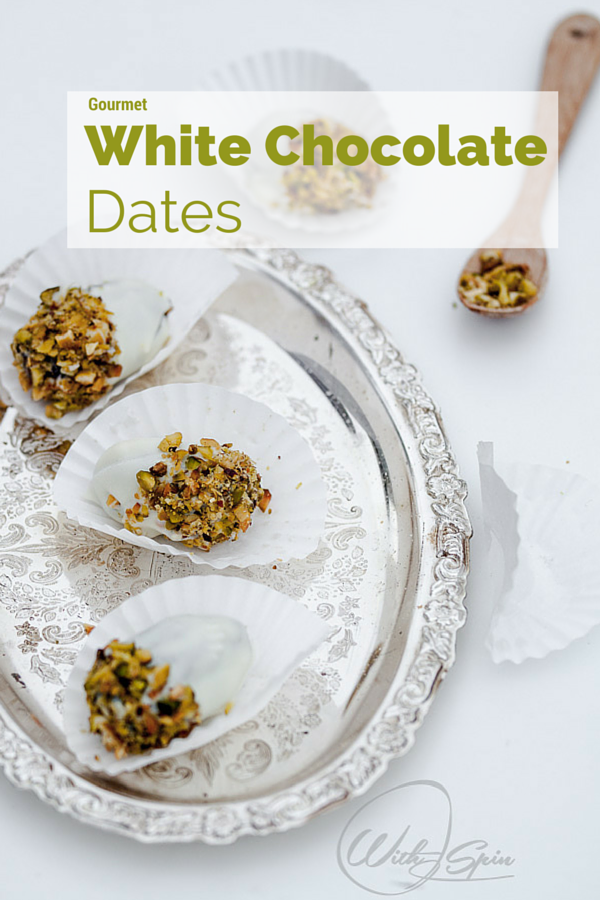 Gourmet White chocolate covered dates | With A Spin
