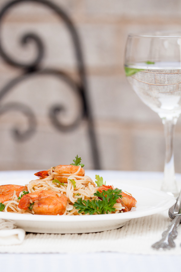 Shrimp scampi recipe with halal substitute