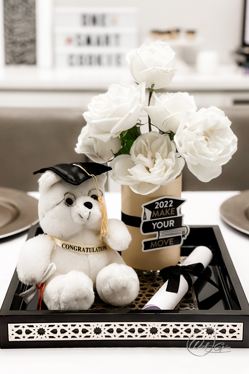 Graduation Party centerpiece - WithASpin